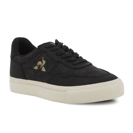 Ollie Waxy Canvas Sneakers Black Gold