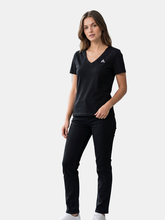 Essential Tee SS Col V No1 W Black - Le Coq Sportif