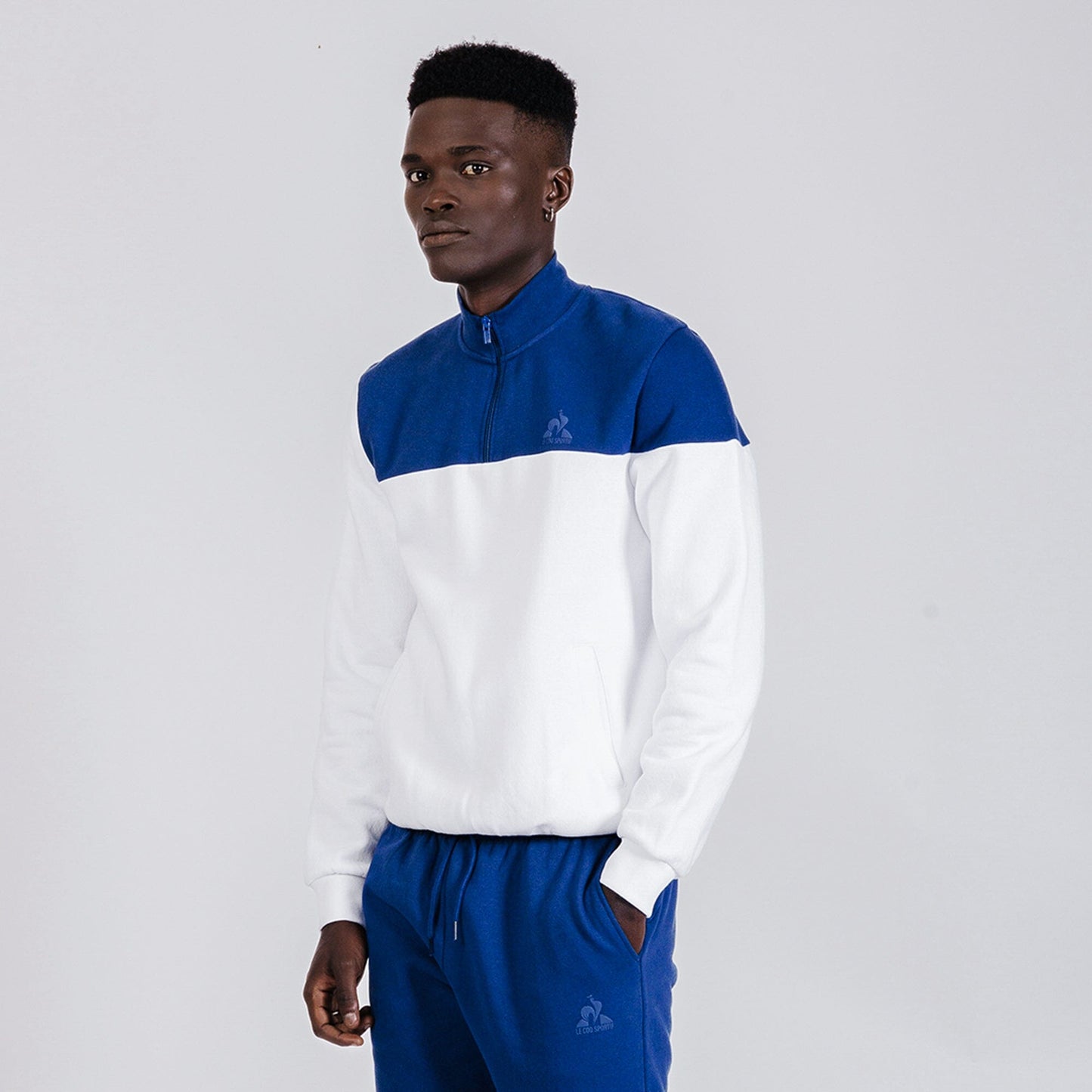 Essential Tone on Tone Zip Sweatshirt