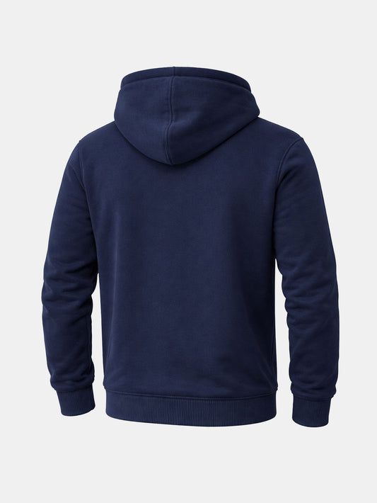 Kids Tri colour Fleece Hoody Navy