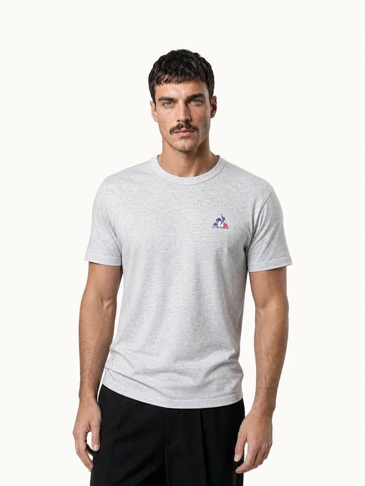 Essential Tee SS N°2 M Gris Chiné Clair