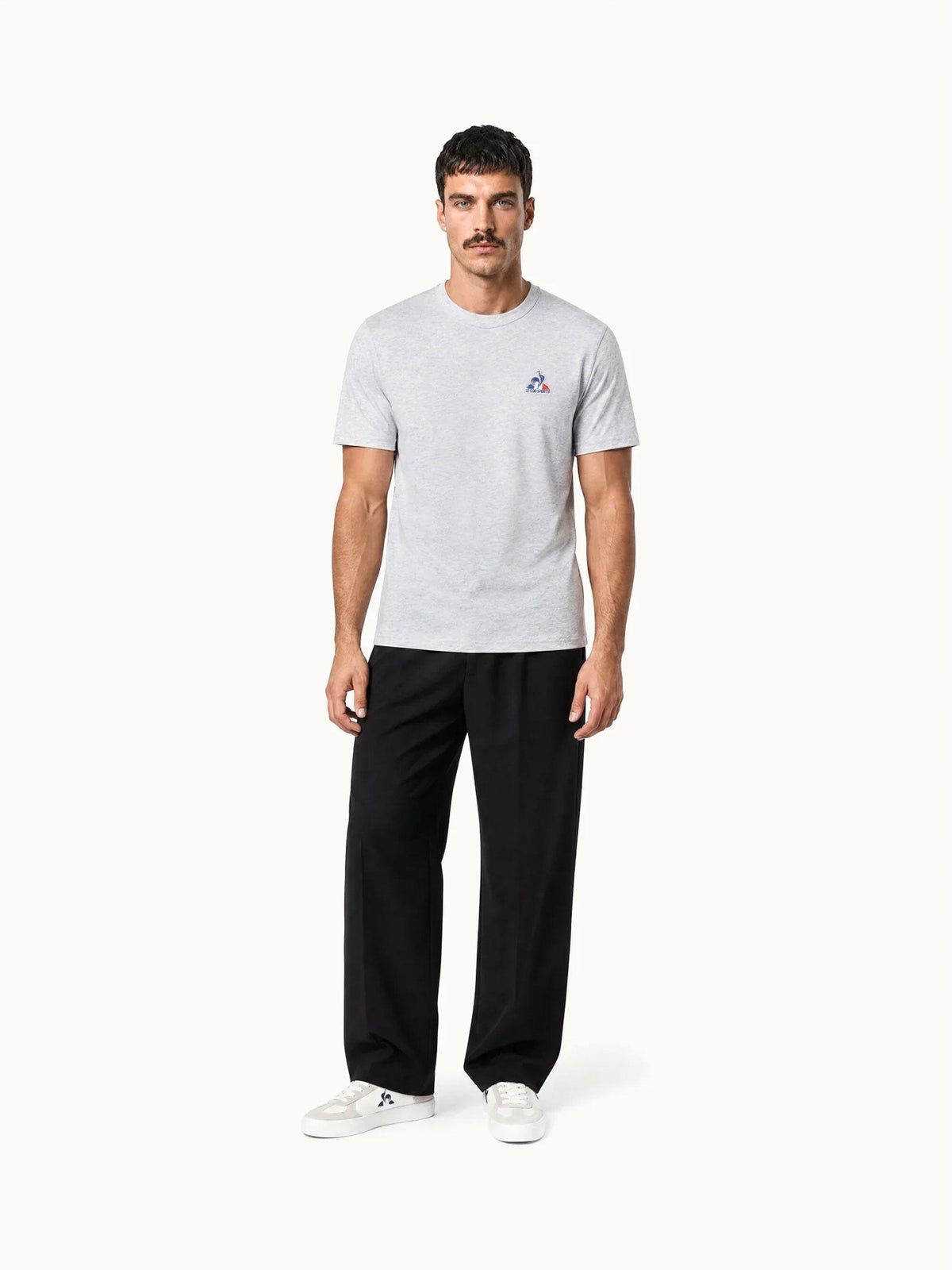 Essential Tee SS N°2 M Gris Chiné Clair