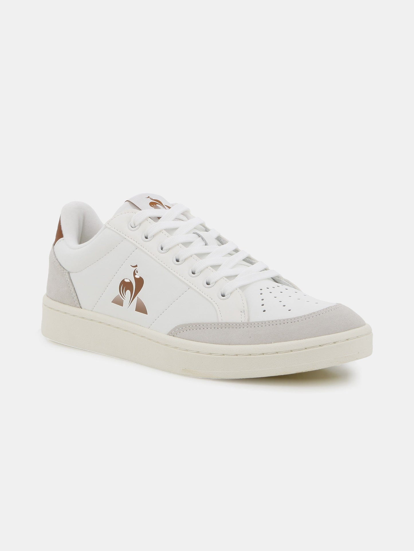 Courtnet Leather and Suede City Sneakers White Gingerbread