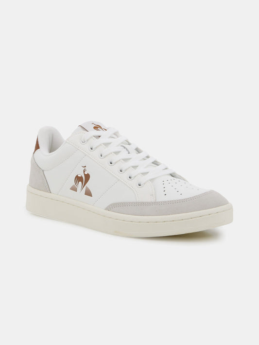 Courtnet Leather and Suede City Sneakers White Gingerbread