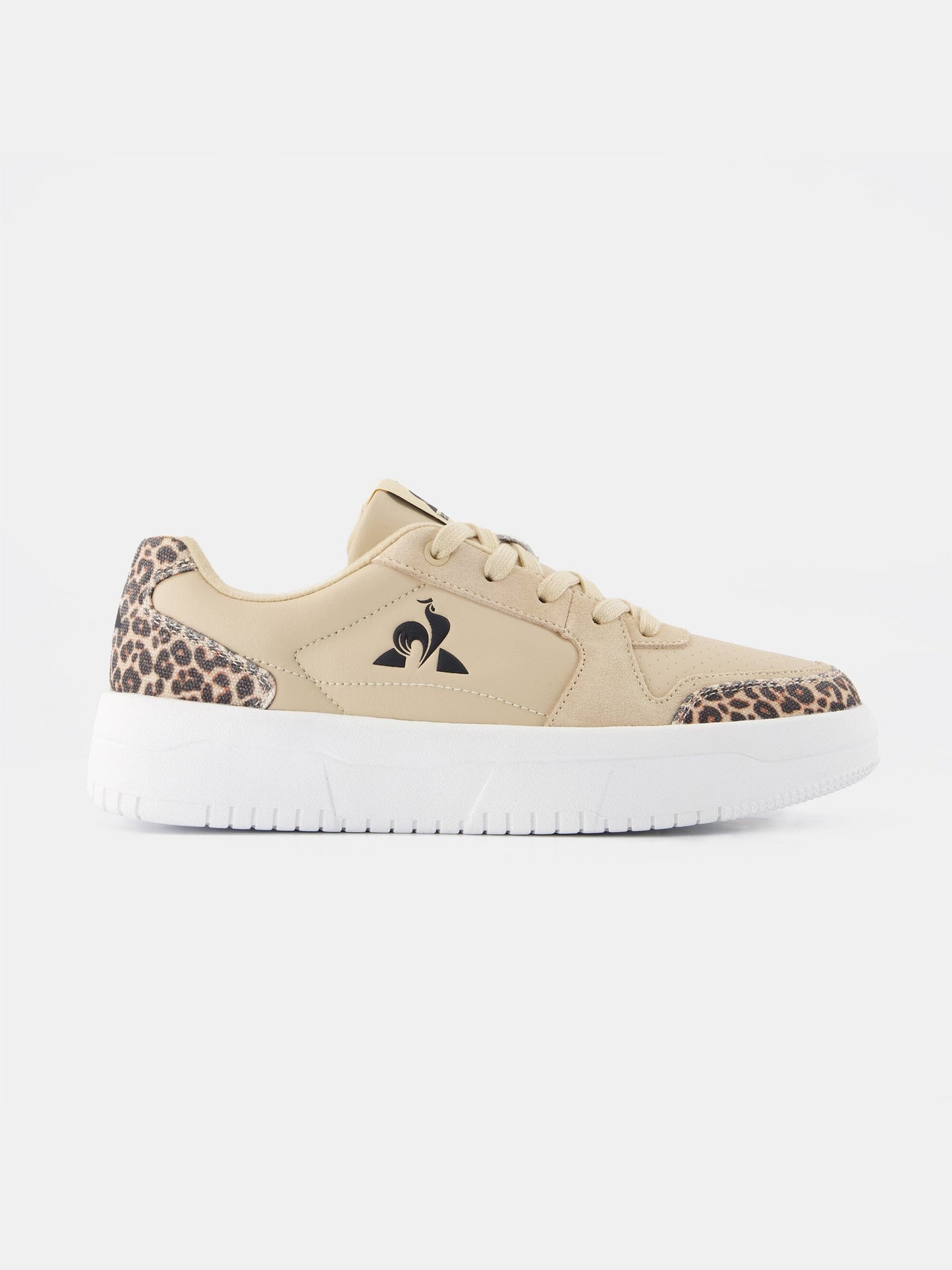 LCS Billie Leather Wedge Sneakers Frost Beige