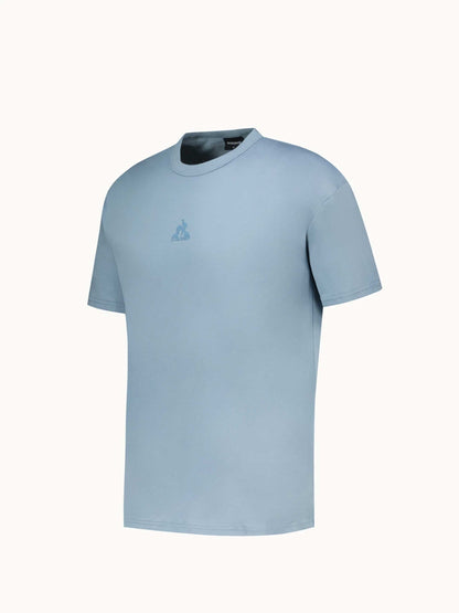 Fleece Tee SS Relax No1 M Ashley Blue - Le Coq Sportif
