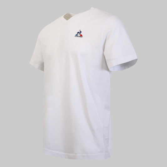 ESS V-NECK TEE SS No 4  M  Optical White