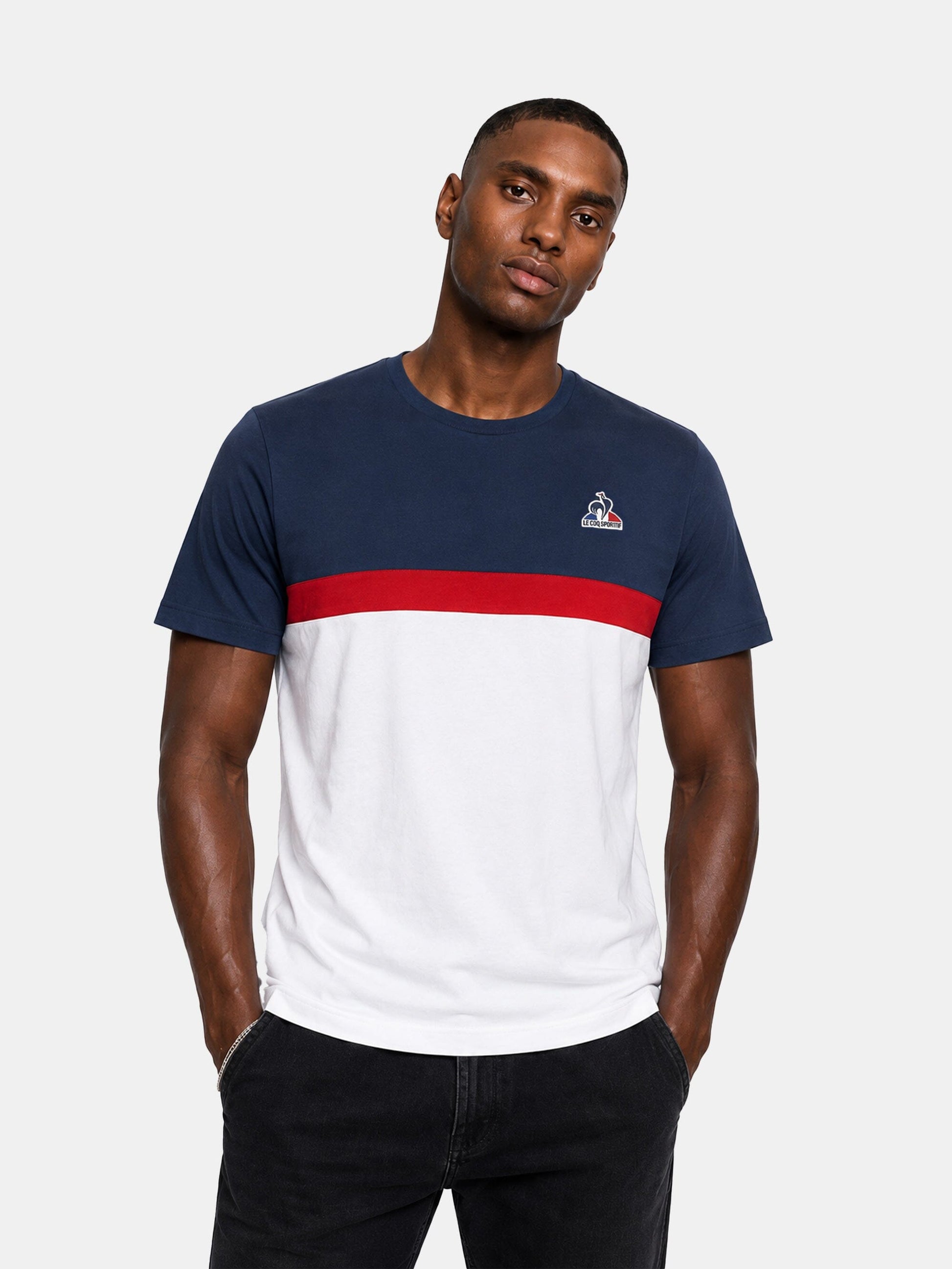 Tri Logo Tee 3 Navy White - Le Coq Sportif