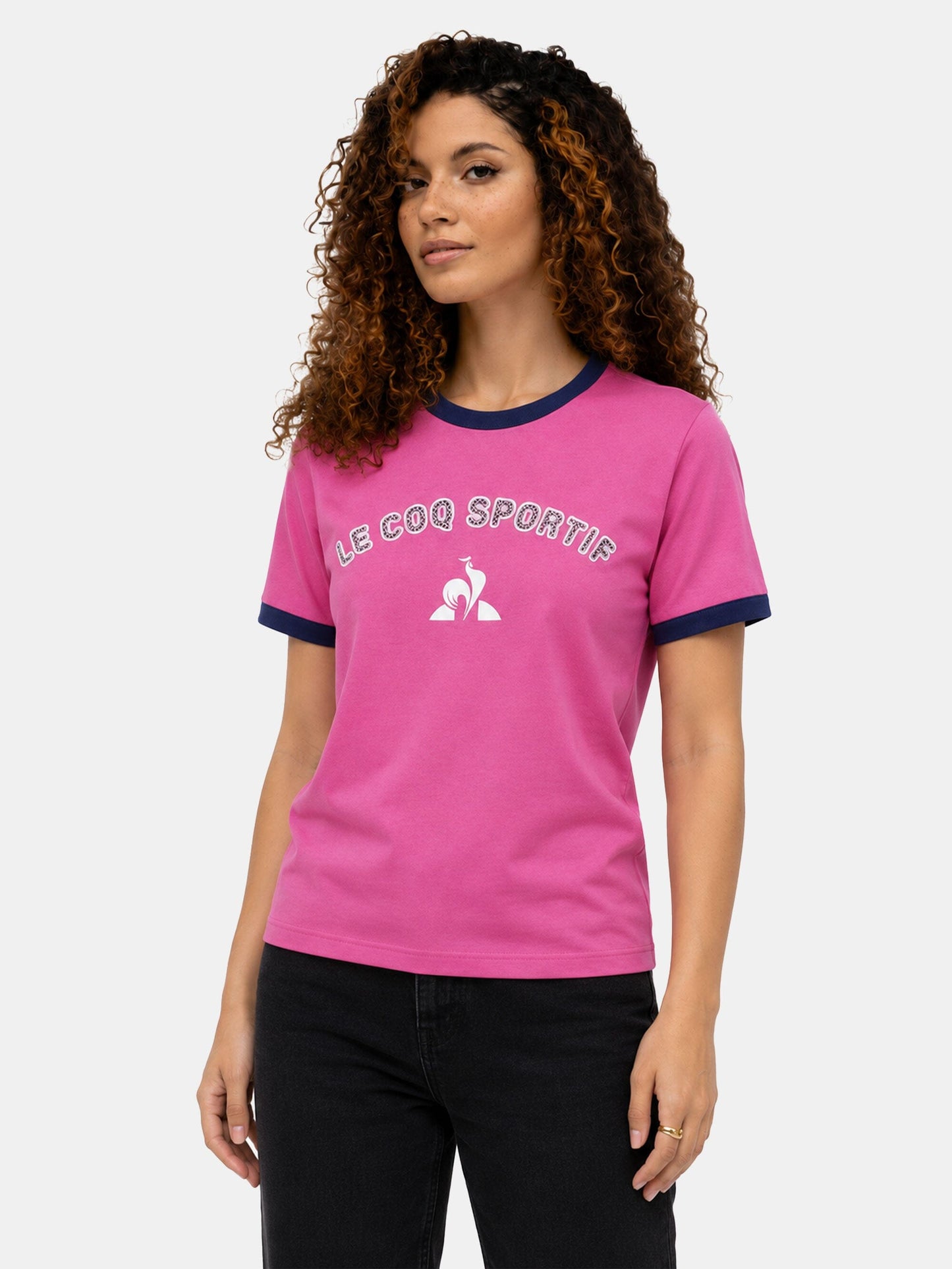 Ladies Graphic Tee Crew Pink - Le Coq Sportif