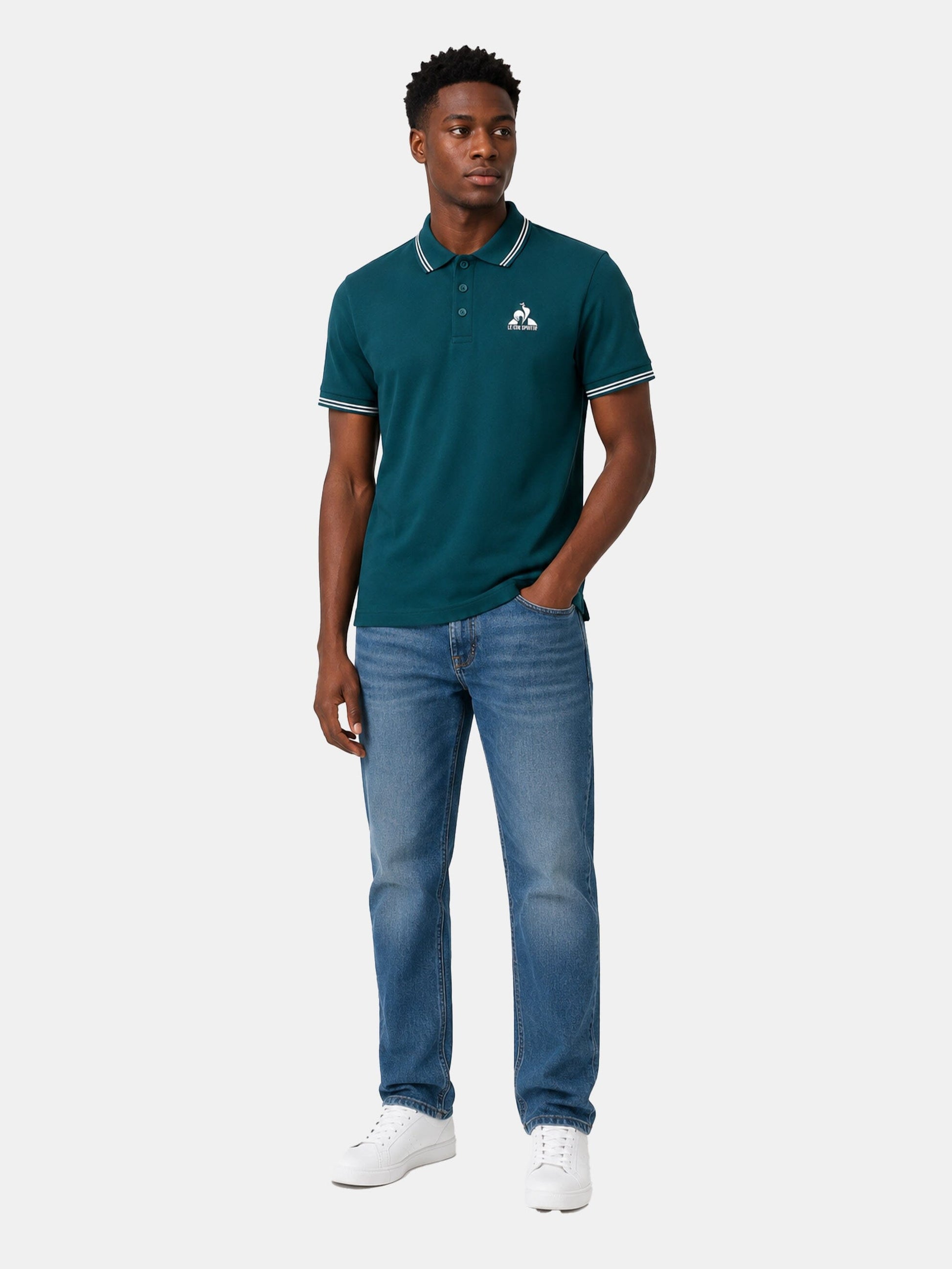 Heritage Polo No 4 Teal - Le Coq Sportif