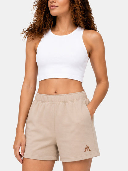 T/T Fleece Shorts Ladies Beige - Le Coq Sportif