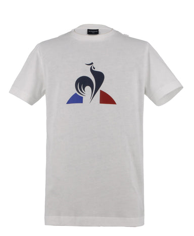 Kids Core Tri colour T Shirt Optical White – Le Coq Sportif