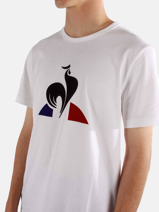 Tri Core Tee SS No 1 Kids Unisex Optical White - Le Coq Sportif