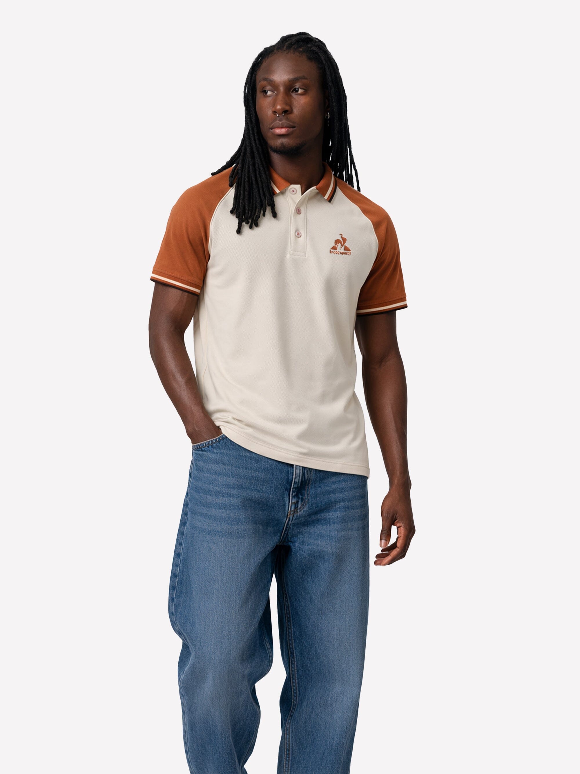 Heritage Raglan Polo Apricot – Le Coq Sportif