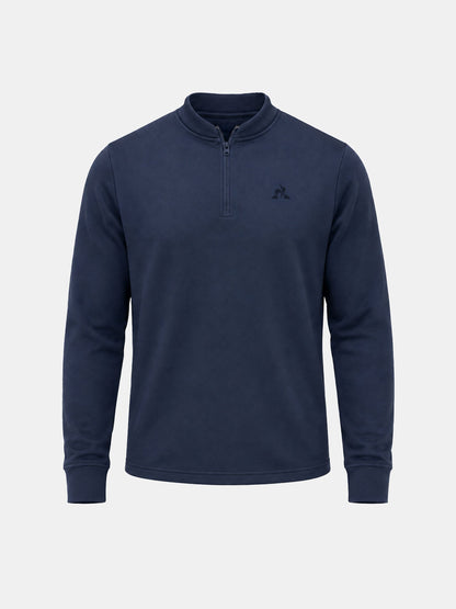 Tone-on-Tone Long Sleeve T-Shirt Navy