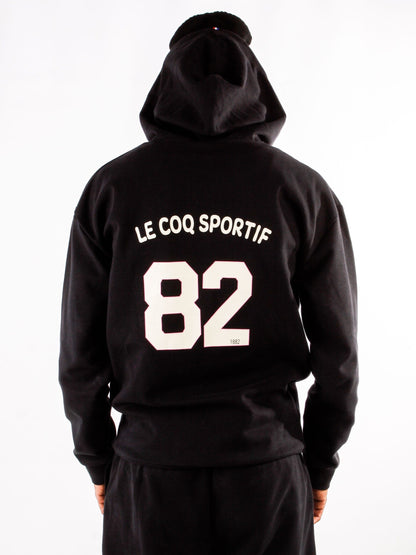 Contemporary Oversized Fleece Hoody Black