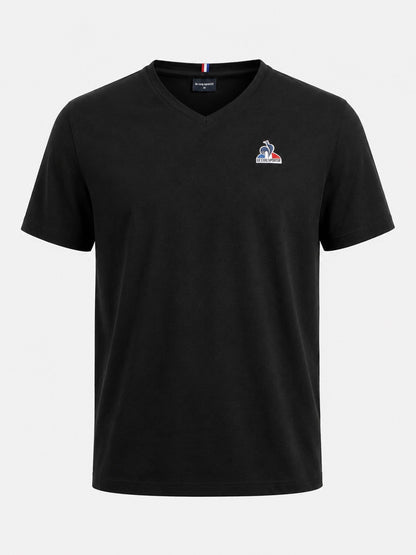 Essential Cotton Jersey V-Neck T-Shirt Black