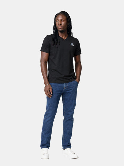 Essential Cotton Jersey V-Neck T-Shirt Black