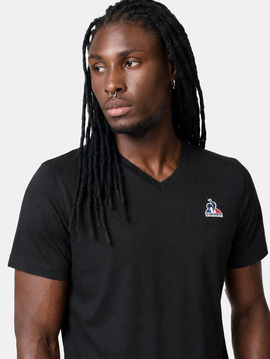 Essential Cotton Jersey V-Neck T-Shirt Black