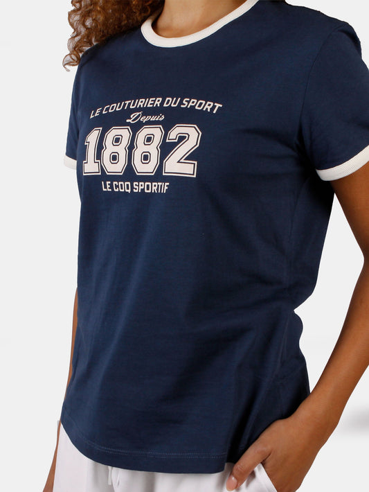 Heritage Cotton Jersey T-shirt No 4 Navy
