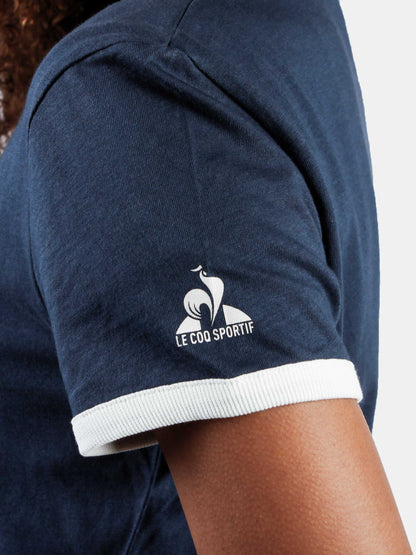 Heritage Cotton Jersey T-shirt No 4 Navy