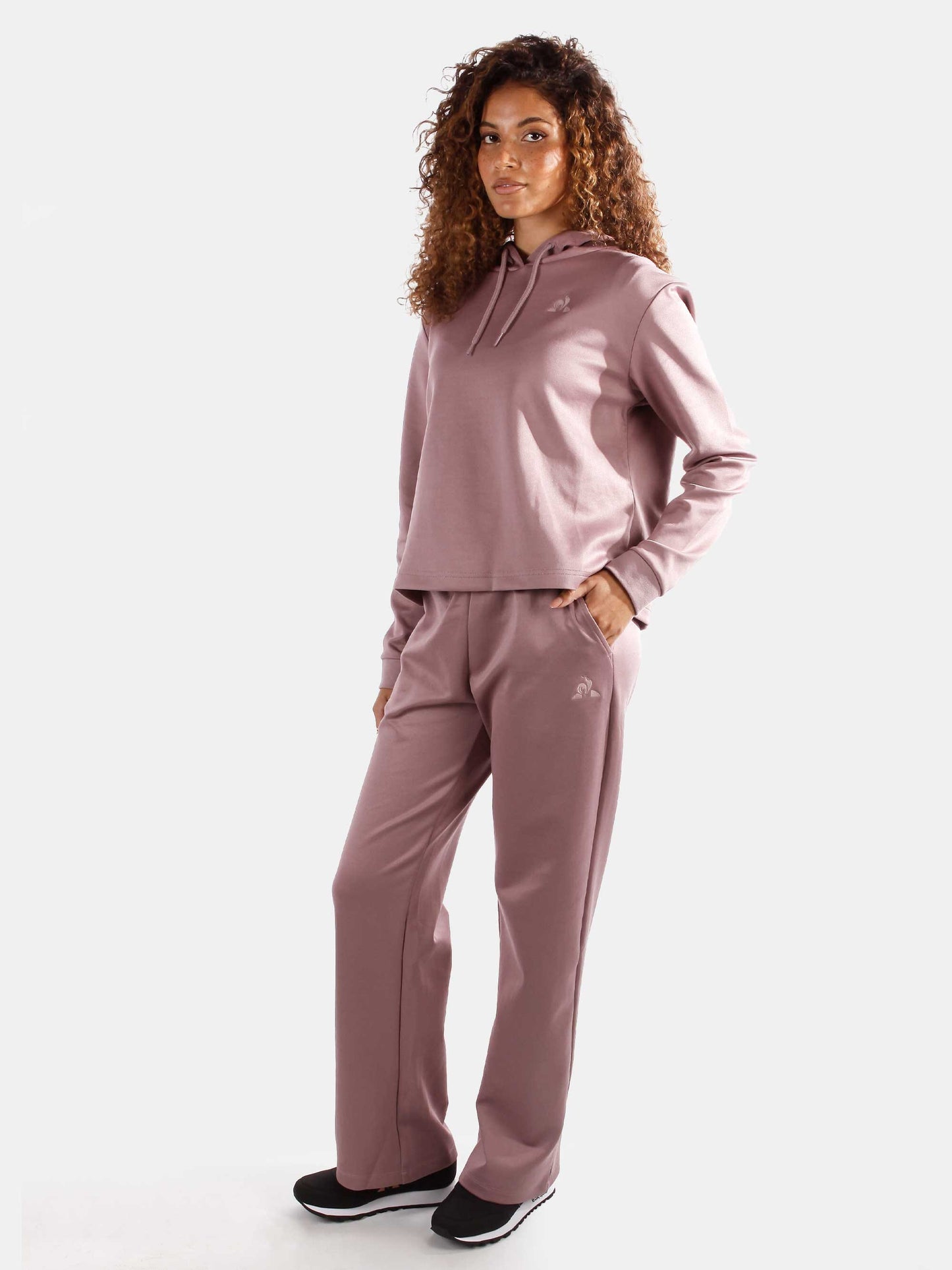 Tone-on-Tone Straight Trousers