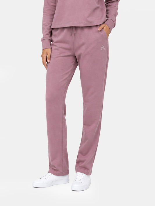Tone-on-Tone Straight Trousers Mauve