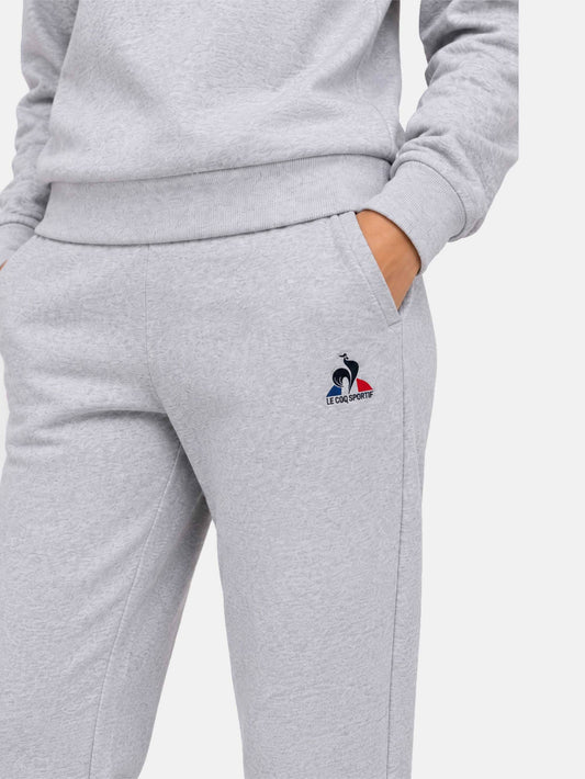 Essential Fleece Straight Trousers Light Grey
