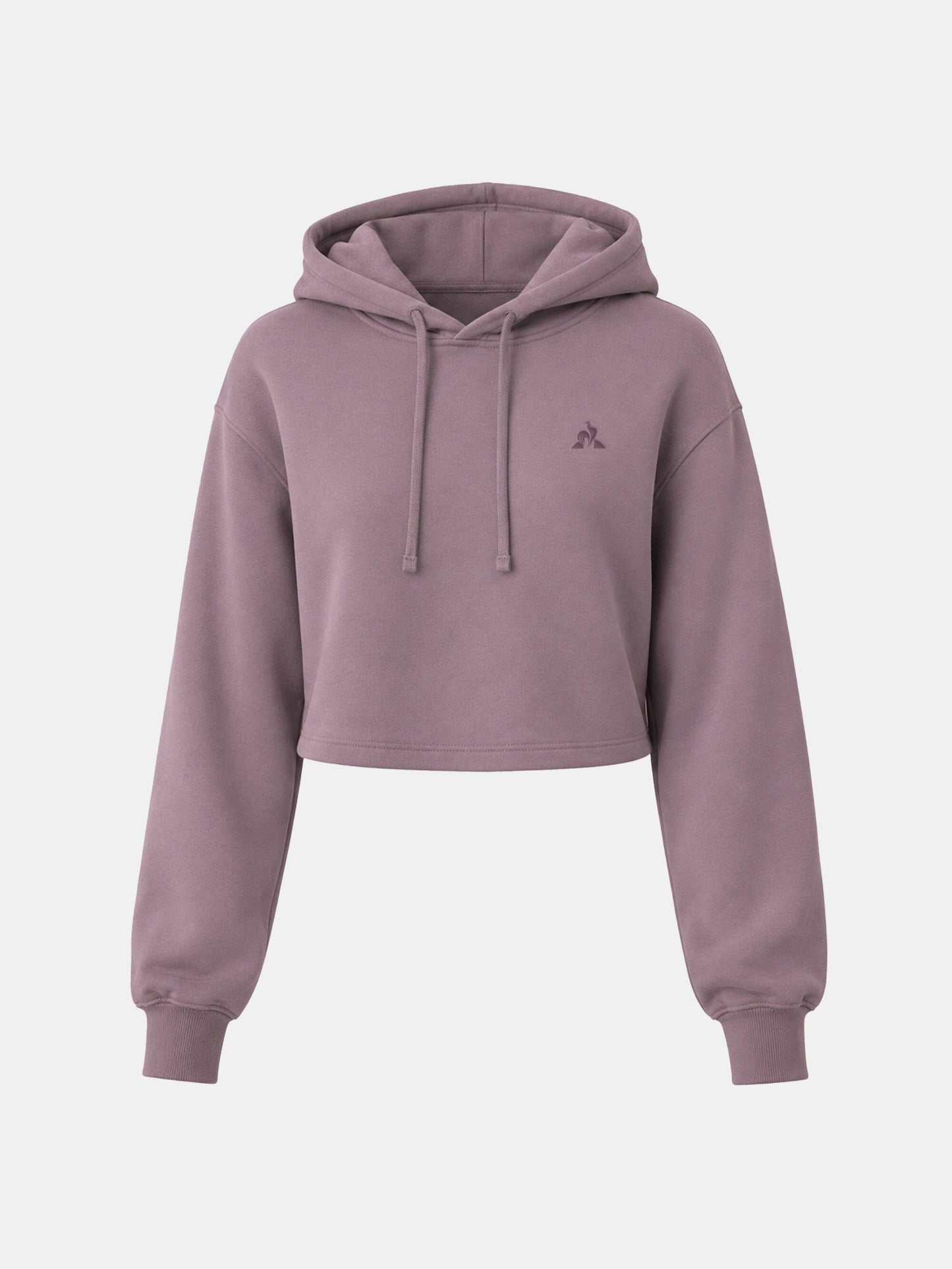 Kids Tone-on-Tone Crop Hoodie Mauve