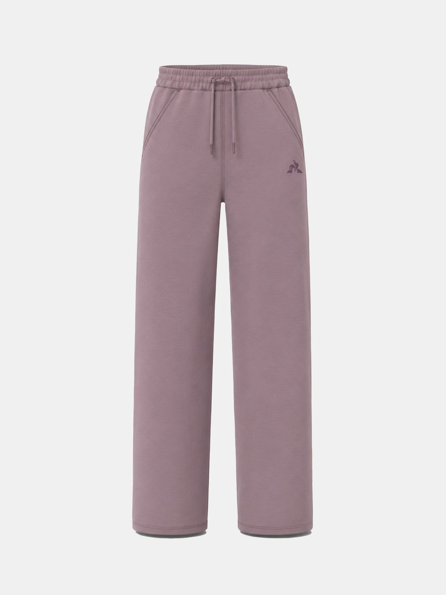 Kids Tone-on-Tone Straight Trousers Mauve