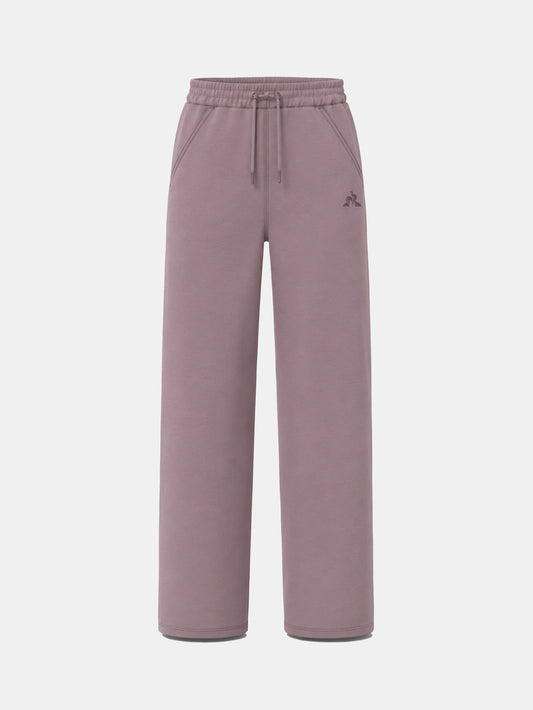 Kids Tone-on-Tone Straight Trousers Mauve