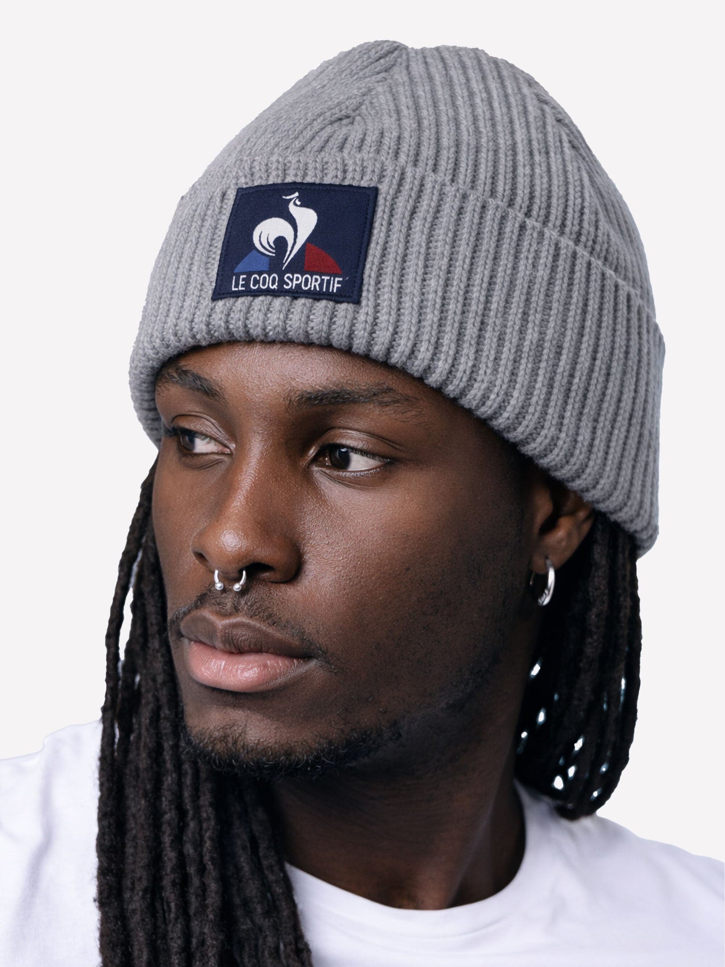 Essential Knitted Beanie No 4 Light Grey - Le Coq Sportif