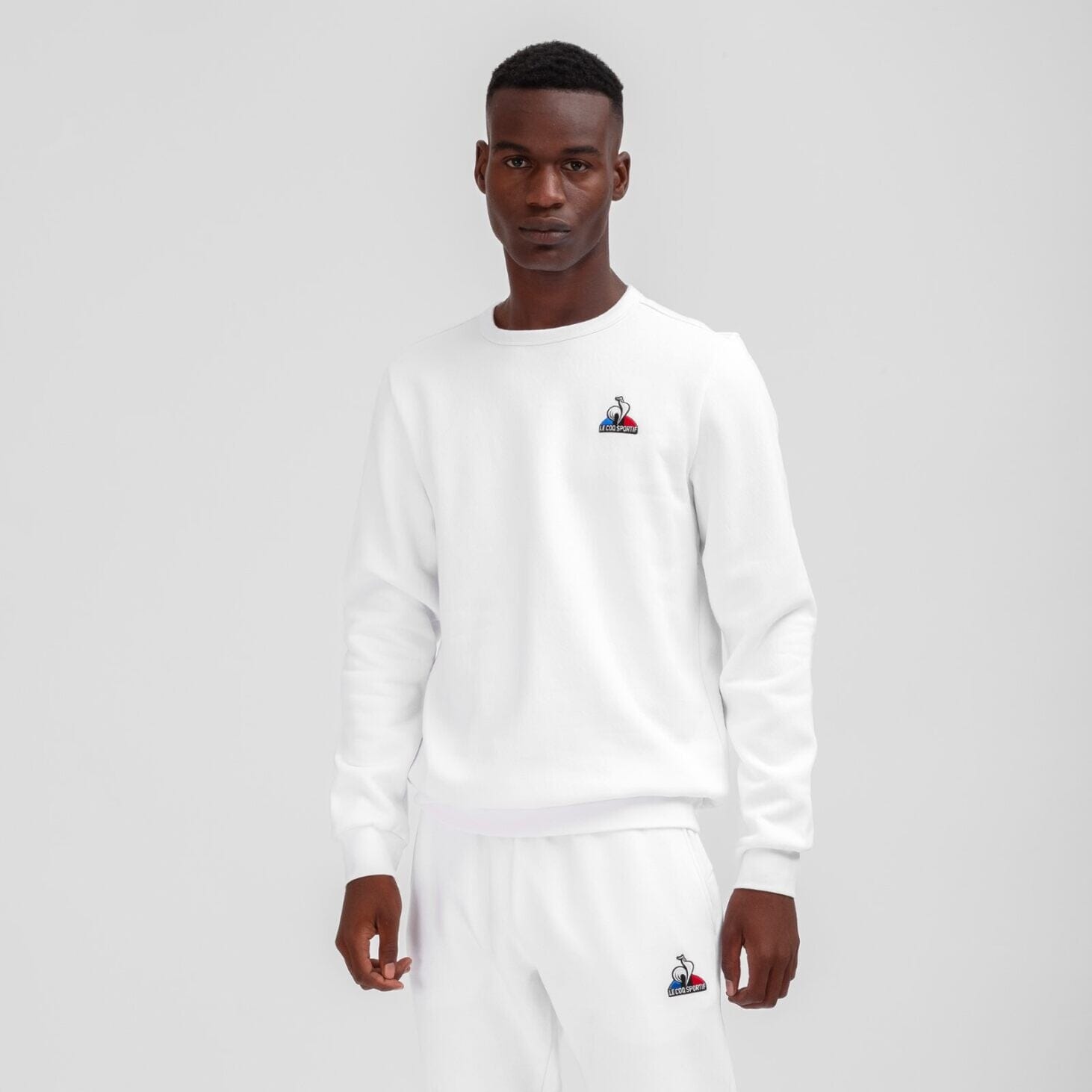 Essential Crew Neck White Sweatshirt No.4 – Le Coq Sportif